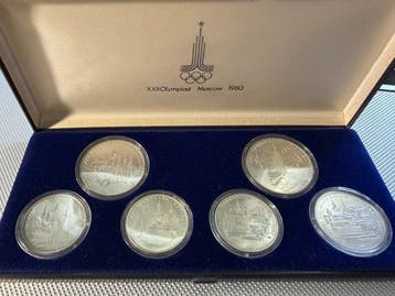 Rusland, Sovjet-Unie (USSR) Set of 6 coins: 5 & 10 Roubles /