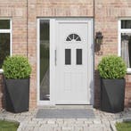 vidaXL Plantenbak 2 pcs Zwart 50 x 50 x 75 cm Staal, Verzenden, Minder dan 60 cm, Nieuw, Metaal