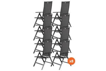 Set van 8 - Hartman Napoli verstelbare stoel, Tuin en Terras, Verzenden, Nieuw, Overige materialen