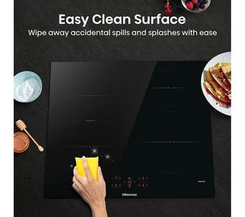 Hisense HI6421BSC Inductie-Kookplaat 60 cm Zwart, Nieuw, Inbouw, Inductie, 4 kookzones