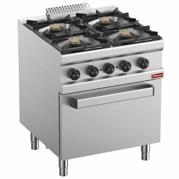 Gasfornuis 4 branders, elektrische convectie-oven GN 1/1, Verzenden, Nieuw in verpakking