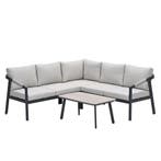 Garden Impressions Milou loungeset hoek 4-delig - donker, Verzenden, Nieuw