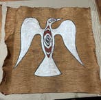 Kostbare Tapi-stof gebruikt als dansschorten in Sentani. -