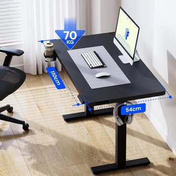 Zit sta bureau - Elektrisch - Verstelbaar - 110x54 cm - Zwar, Verzenden, Zo goed als nieuw