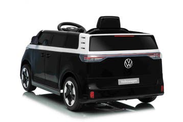 Kinderauto zwart, Volkswagen iD BUZZZ, 12V, RC, 1jr garantie, Ophalen of Verzenden, Nieuw, Afstandsbediening