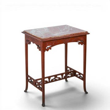 Bijzettafel - Marmer, Hout, Antiek en Kunst