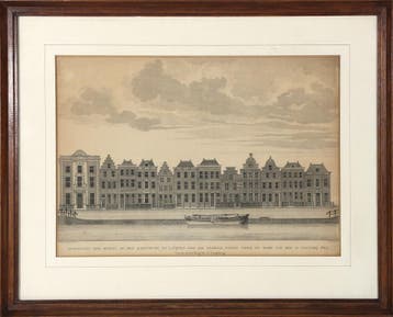 Prent van Steenschuur Leiden, voor de buskruitramp van 1807, Boeken, Nieuw