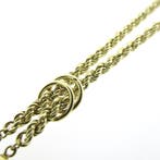 Gouden gedraaide schakelketting., Ophalen of Verzenden, Gebruikt, Overige kleuren, Goud