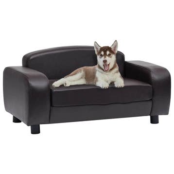vidaXL Hondenbank 80x50x40 cm kunstleer bruin, Dieren en Toebehoren, Verzenden, Nieuw