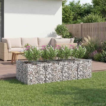 vidaXL Gabion Verhoogd Bed 2 st 200 x 100 x 60 cm, Verzenden, Nieuw, IJzer