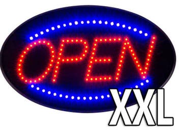 LED bord rond ' OPEN ' XXL, Verzenden, Nieuw