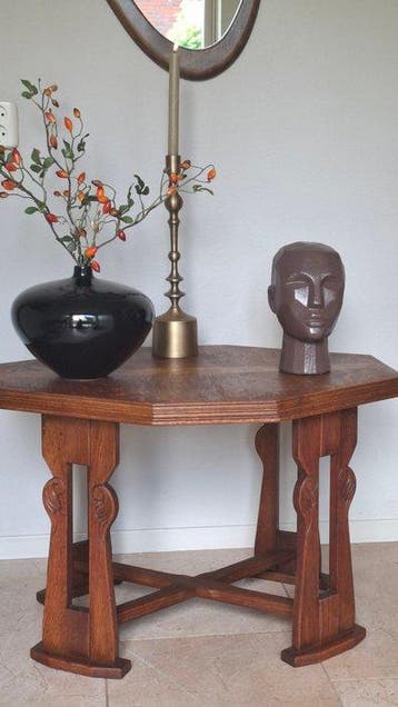 Salontafel - Hout eiken - Amsterdamse School Stijl