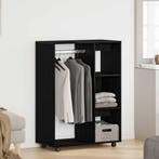 vidaXL Kledingkast Zwart Eiken 80x40x110 cm Bewerkt Hout, Huis en Inrichting, Kasten | Kledingkasten, Verzenden, Nieuw