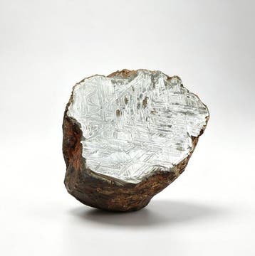 Aletai meteoriet Einddoorsnede van de Altai-ijzeren, Verzamelen, Mineralen en Fossielen