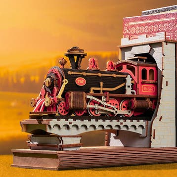 Robotime Century Train Boekensteun DIY Modelbouw (Recreatie), Verzenden, Nieuw