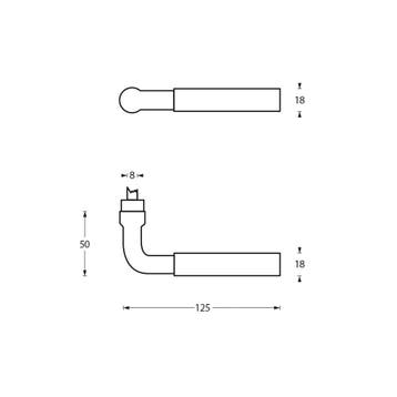 Intersteel Deurkruk Palma - nikkel glans/zwart, Verzenden, Nieuw