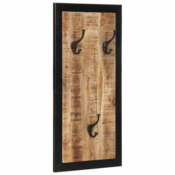vidaXL Kapstok 40x2x80 cm massief ruw mangohout, Verzenden, Nieuw