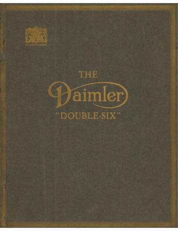 1928 DAIMLER DOUBLE-SIX BROCHURE ENGELS, Nieuw, Author