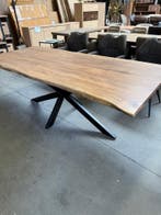 Boomstamtafel, acaciahout (nieuw, outlet), Huis en Inrichting, Tafels | Eettafels, Nieuw, Overige houtsoorten