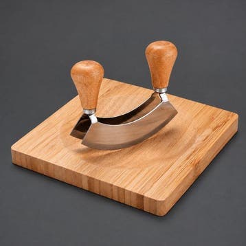 LAGUIOLE Laguiole – Mezzaluna doppia con tagliere in legno –