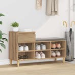 vidaXL Schoenenkast Artisan Eiken 102 x 36 x 60 cm Bewerkt, Huis en Inrichting, Verzenden, Nieuw