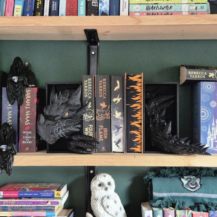 Black Dragon Head and Tail Book Nook & DnD DM Screen - 2-in-, Verzamelen, Beelden en Beeldjes, Nieuw, Verzenden