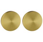 Set van twee blinde plaatjes ø52x6mm Permafix PVD goud, Verzenden, Nieuw