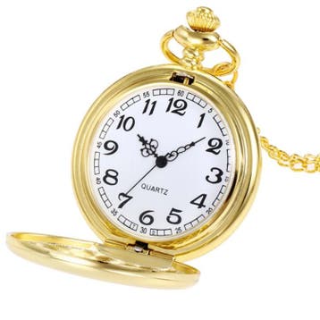 Fako - Zakhorloge - XXL - Classic - Ø 47mm - Goudkleurig, Sieraden, Tassen en Uiterlijk, Horloges | Heren, Verzenden, Nieuw