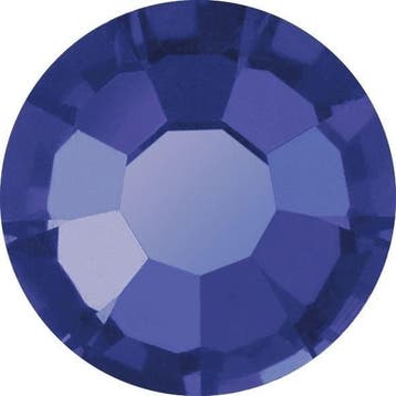 4 x Swarovski blauw/paars plat strass steentje 7mm, Ophalen of Verzenden, Nieuw, Overige typen