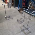 3x  RVS metalen verrijdbare  standaard + 2x  emmer voor MEDI, Ophalen of Verzenden, Nieuw