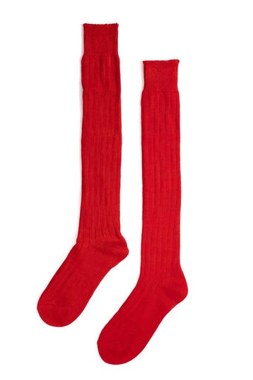 Sokken Rood Gebreid 39 40 41 42 43 44 45 46 Dames Heren Unis, Ophalen of Verzenden, Nieuw, Carnaval
