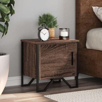 vidaXL Nachtkastjes 2 st 40x30x40 cm bewerkt hout bruin, Huis en Inrichting, Slaapkamer | Nachtkastjes, Minder dan 45 cm, Verzenden