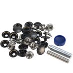 Drukknopen 15mm schroefbaar 10mm koper zwart, Ophalen of Verzenden, Nieuw