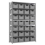 Stellingen met bakken combinatieset legbordstelling incl. 28, Ophalen of Verzenden