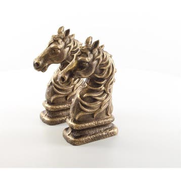 boekensteunen paardenkop bronskleur set van 2 stuks, Verzenden, Nieuw