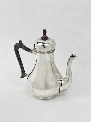 Voorschoten - Koffiepot - pear-shaped body - .835 zilver -, Antiek en Kunst
