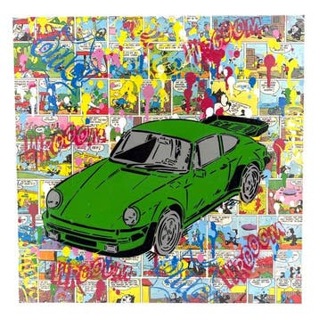 Koen Betjes (1992) - Vintage Fast Car x Comics (canvas)