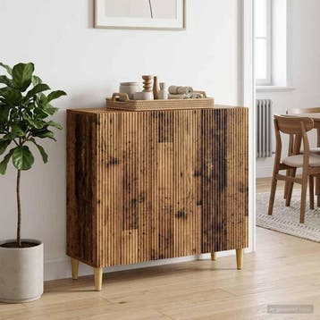 vidaXL Dressoir Oud hout 89 x 34,5 x 80 cm Bewerkt hout, Verzenden, Nieuw, Overige houtsoorten, Minder dan 50 cm