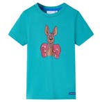 vidaXL Kindershirt met korte mouwen 140 donkermintkleurig, Kinderen en Baby's, Verzenden, Nieuw
