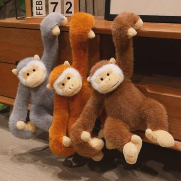 Pluche Aap Knuffel met Lange Armen - Levensecht, Zacht & Dec