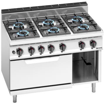 GGM Gastro | Gasfornuis - Lorenzo 700 - 1200x714x1070mm - |, Verzenden