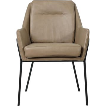 Leren eetkamerstoel Mix - Granada Taupe (taupe/bruin) -, Huis en Inrichting, Stoelen, Ophalen of Verzenden, Nieuw, Leer, Bohemian, Industrieel, Modern, Scandinavisch