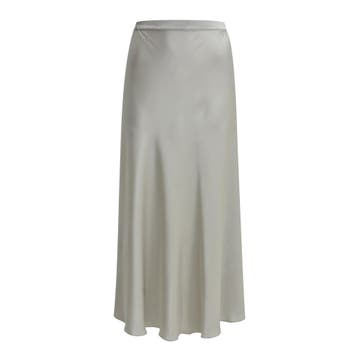 Milano Italy • grijze satijnen rok • 36, Kleding | Dames, Rokken, Verzenden, Maat 36 (S), Grijs, Milano Italy