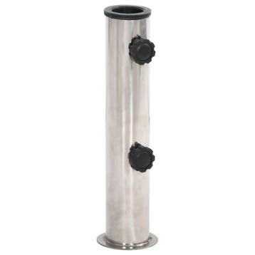 vidaXL Parasolvoet voor Ø38/48 mm stok staal zilverkleurig, Tuin en Terras, Parasols, Verzenden, Nieuw, Parasolvoet