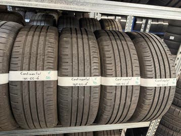 195-55-16 Continental Zomerbanden 6mm Incl Montage 195 55 16, Ophalen, Gebruikt, 16 inch, Band(en)