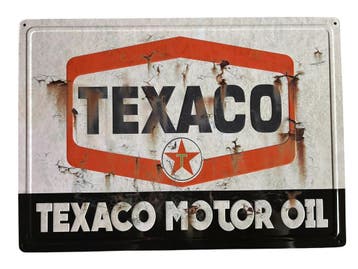 Texaco - uitgebreide collectie metalen wandplaten, Ophalen of Verzenden, Nieuw, Reclamebord