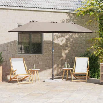 vidaXL Tuinparasol 370 x 197 x 239 cm Polyester en Aluminium, Verzenden, Nieuw, 1 tot 2 meter