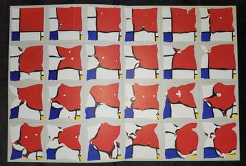Pol Bury (1922–2005) - Ramollissements de Mondrian, Antiek en Kunst