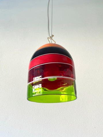 MURANO DESIGN - Kroonluchter - Veelkleurige strepen -, Antiek en Kunst