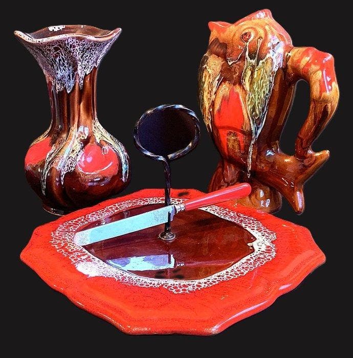Vallauris - Vaas - Keramiek - Vaas, kan, kaastableau, Antiek en Kunst, Curiosa en Brocante
